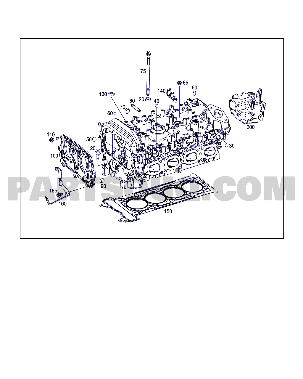 Mercedes W176 Couvercle bouchon réservoir carburant South Sea Blue Metallic  162
