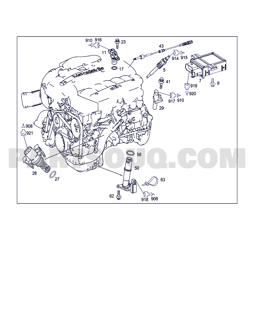 ENGINE ELECTRICAL EQUIPMENT | Mercedes-Benz S 320 CDI 28.10.2003 Standard |  Parts Catalogs | PartSouq
