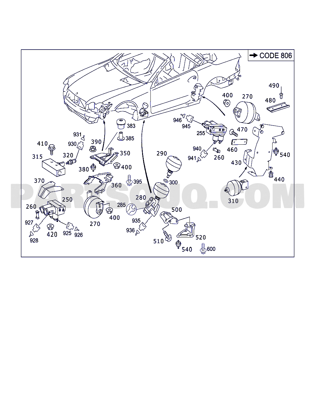 SPRINGS, SUSPENSION AND HYDRAULIC SYSTEM | Mercedes-Benz SL 55 AMG  02.10.2002 Standard | Parts Catalogs | PartSouq