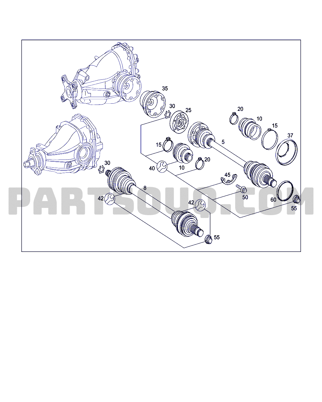 REAR AXLE | Mercedes-Benz S 500 Japan 220.175 | Parts