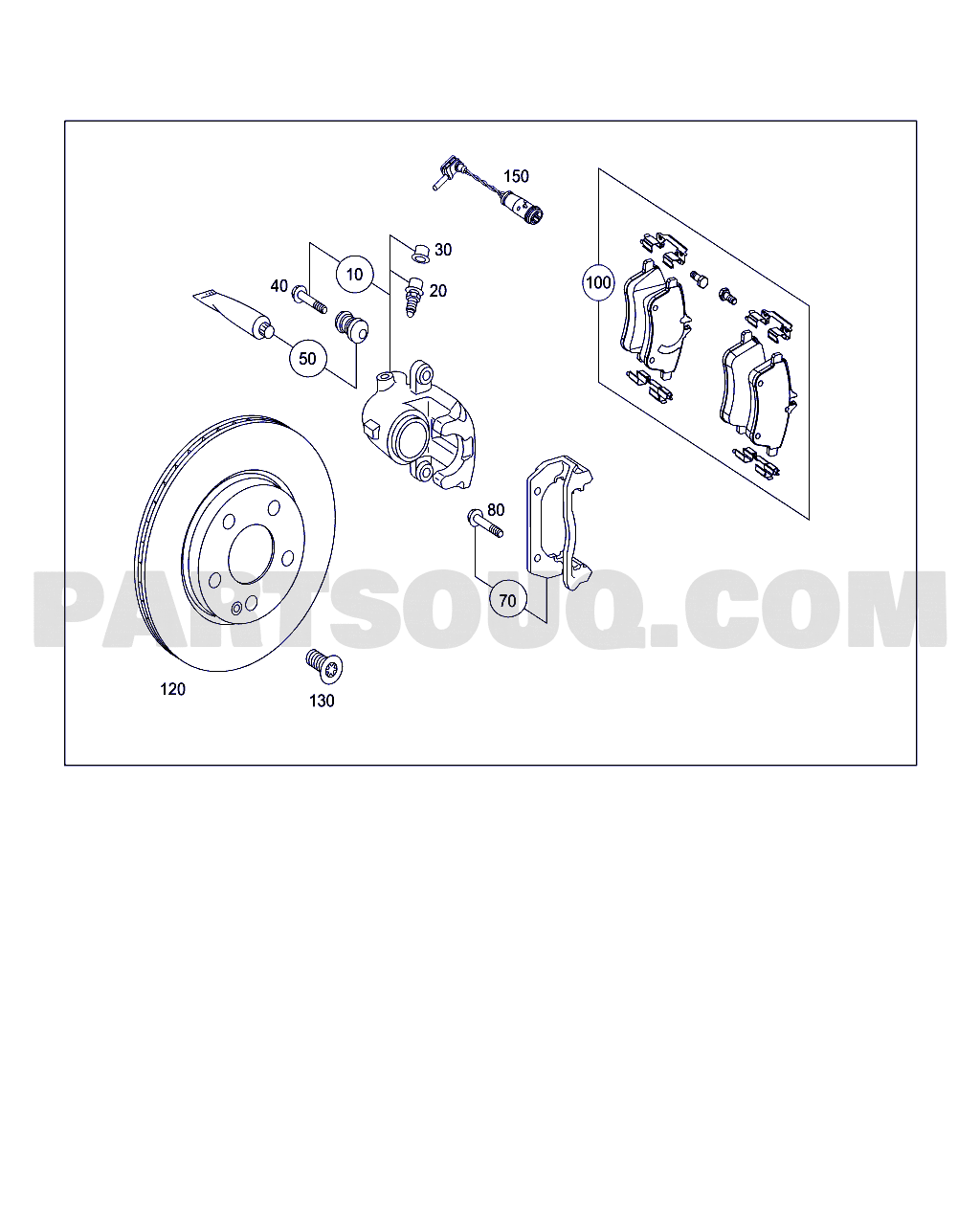 BRAKES | Mercedes-Benz B 180 12.04.2010 Standard | Parts Catalogs | PartSouq