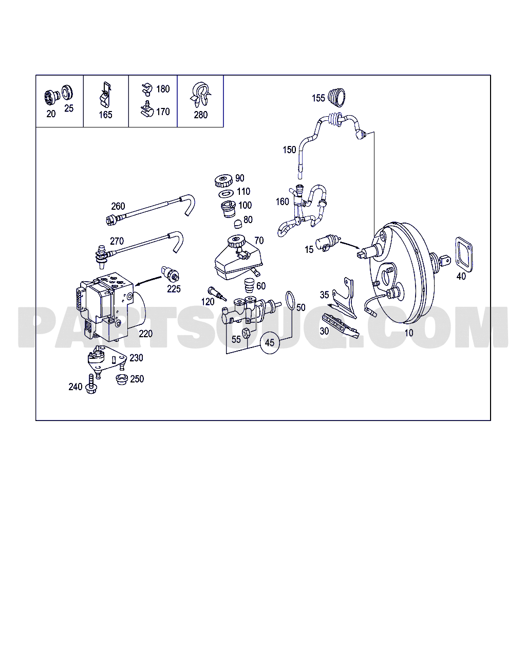 BRAKE BOOSTER | Mercedes-Benz E 220 CDI 21.01.2000 Standard 