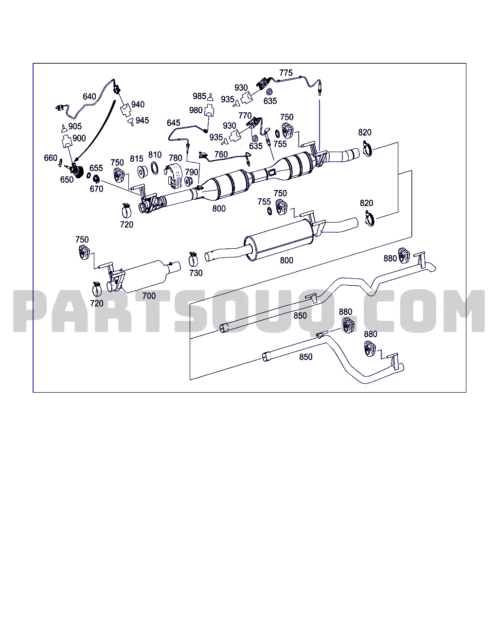 EXHAUST SYSTEM MercedesBenz 324, 309CDI, 311CDI, 315CDI, 318CDI
