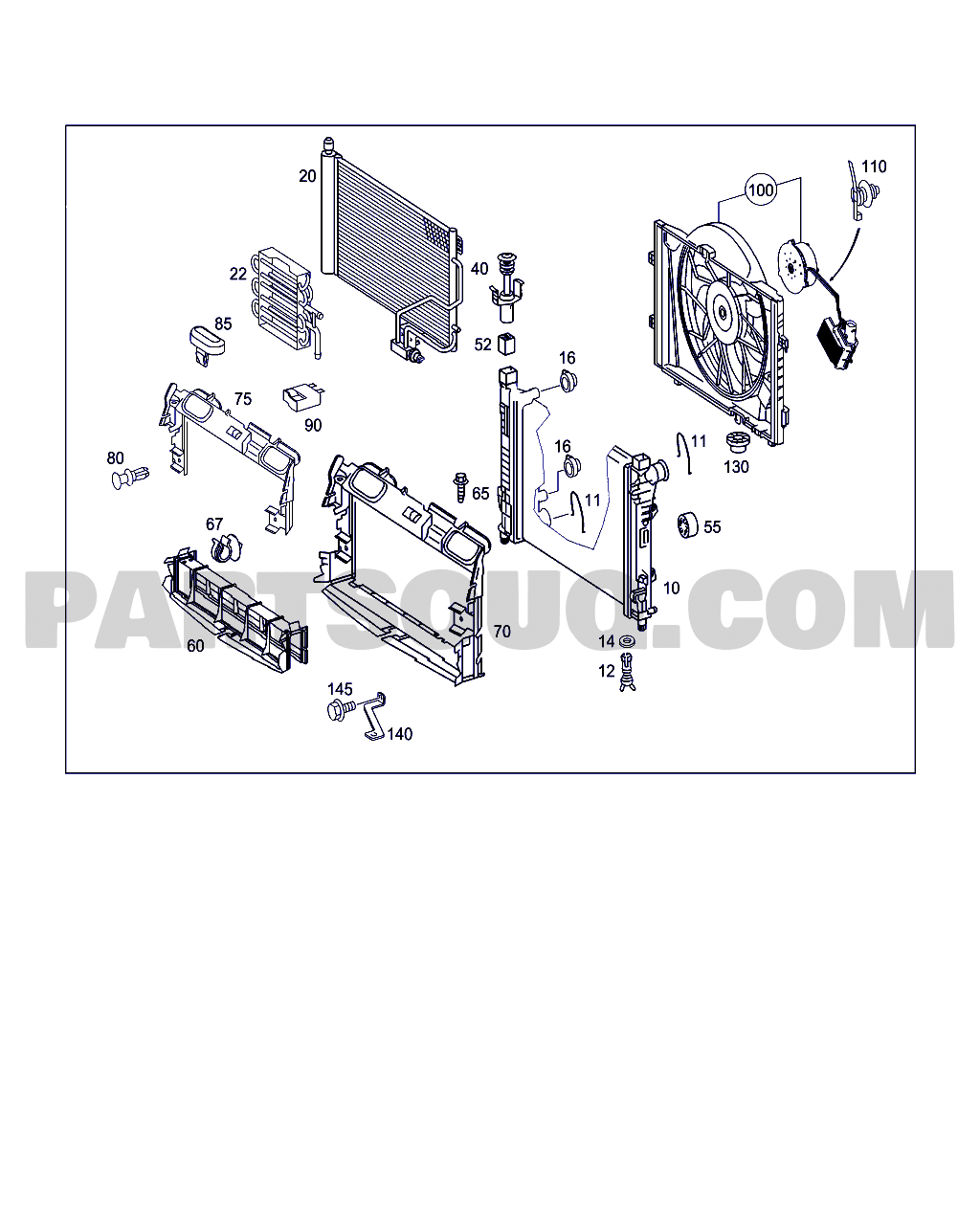 RADIATOR,MOUNTING,AND COVERING | Mercedes-Benz C 270 CDI 31.07 