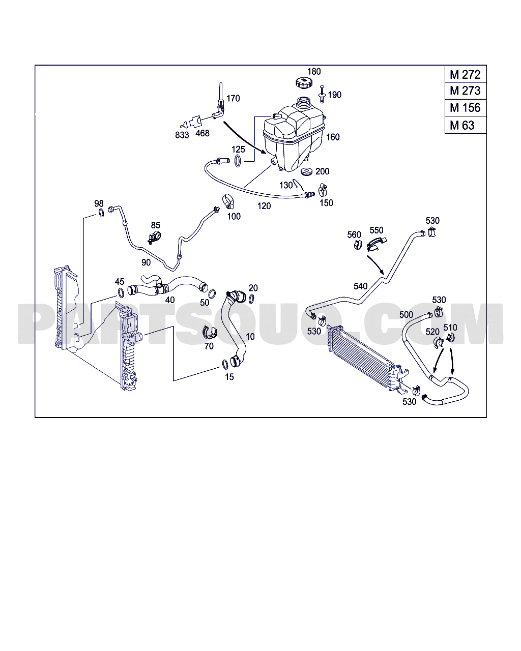 RADIATOR | Mercedes-Benz E 320 CDI 4MATIC 27.09.2005 Standard | Parts  Catalogs | PartSouq