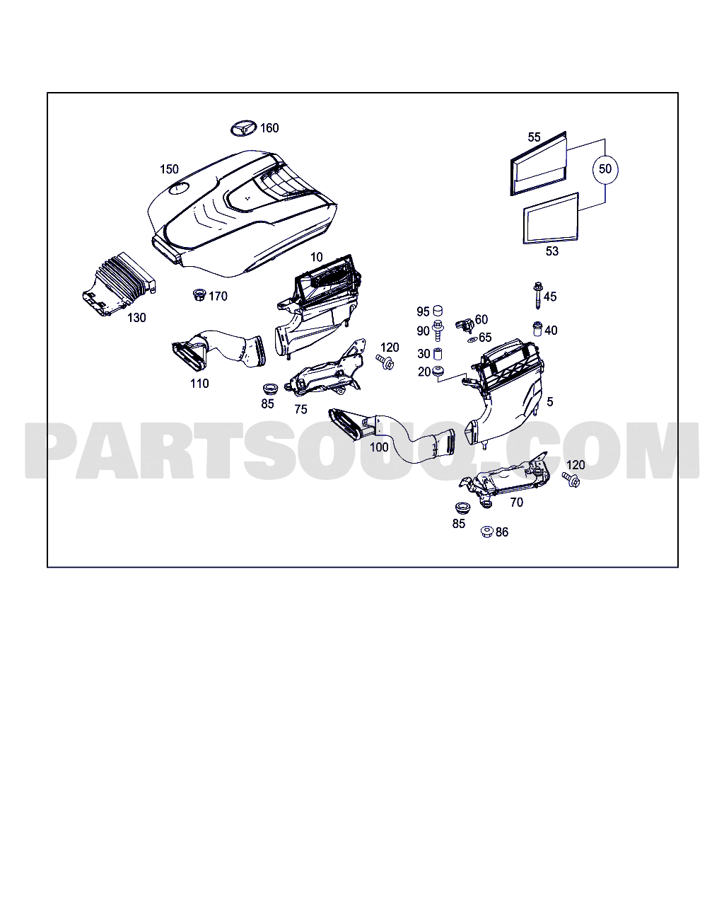 CHASSIS SHEET METAL / AIR INTAKE | Mercedes-Benz S 350 CDI/D 