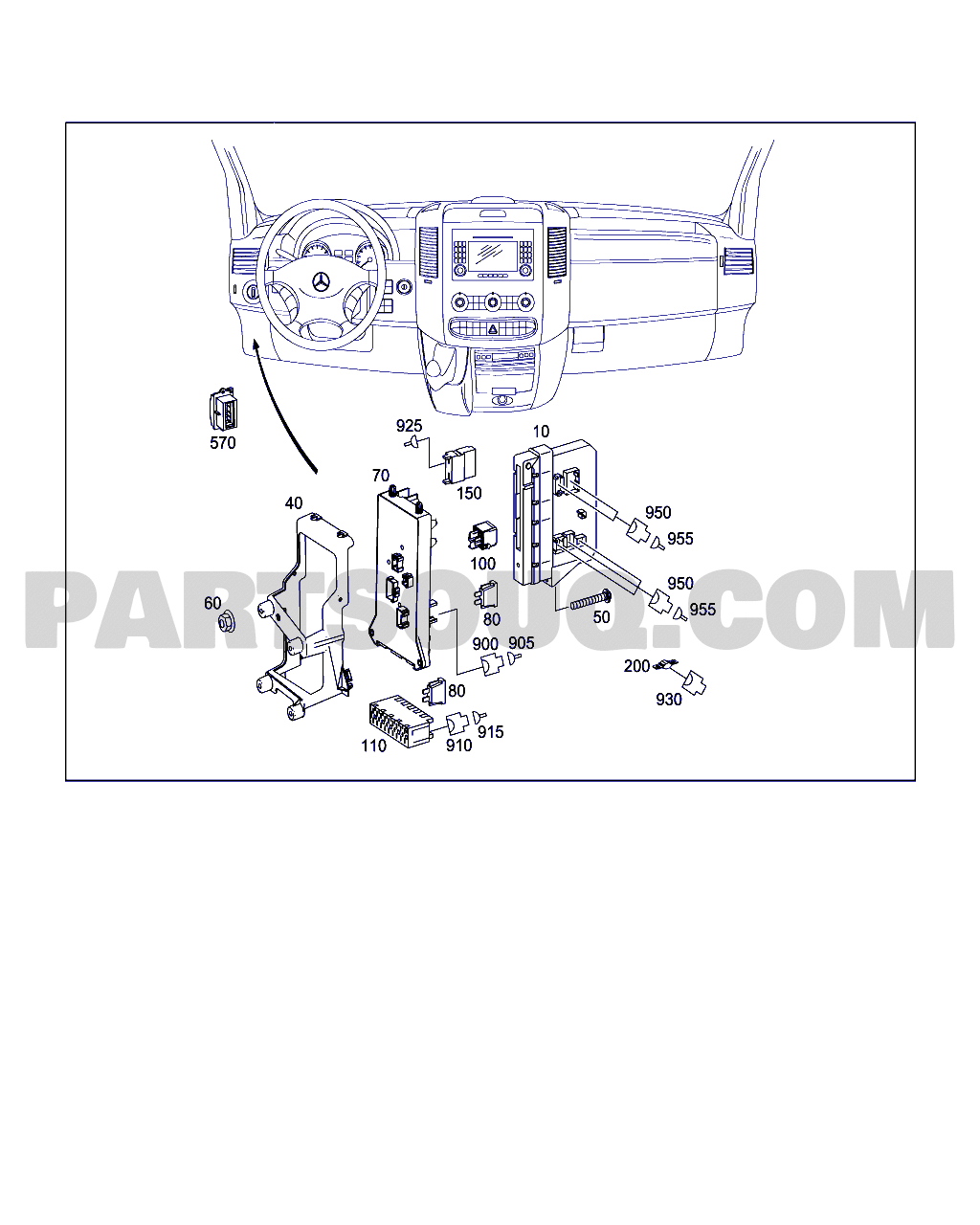 Genuine Mercedes-Benz Cable Connector 601-540-00-69