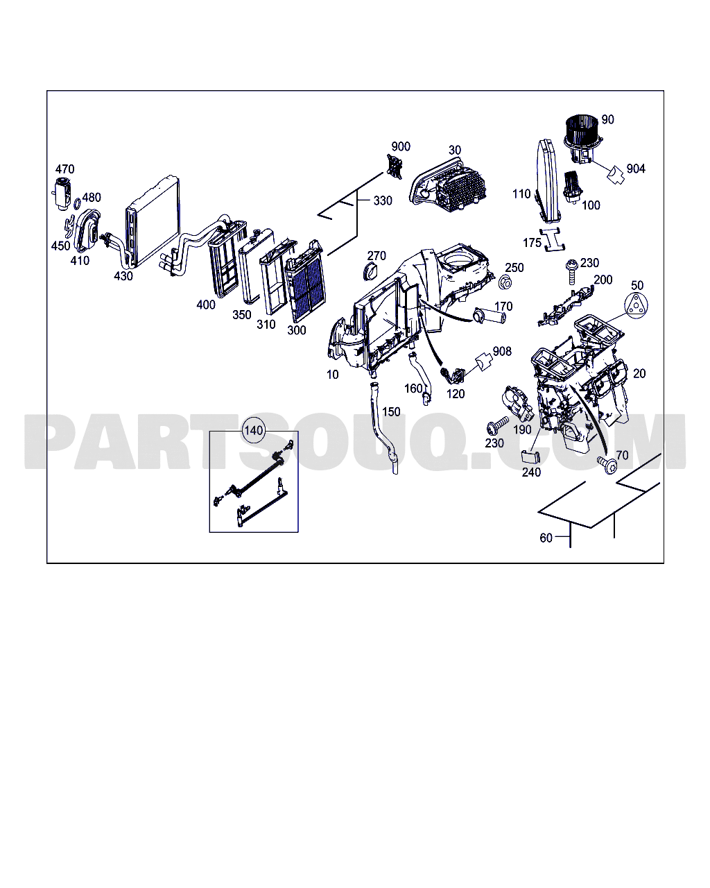 HEATING AND VENTILATION | Mercedes-Benz GLK 250 4MATIC Standard, North  America, Japan 204.937 | Parts Catalogs | PartSouq