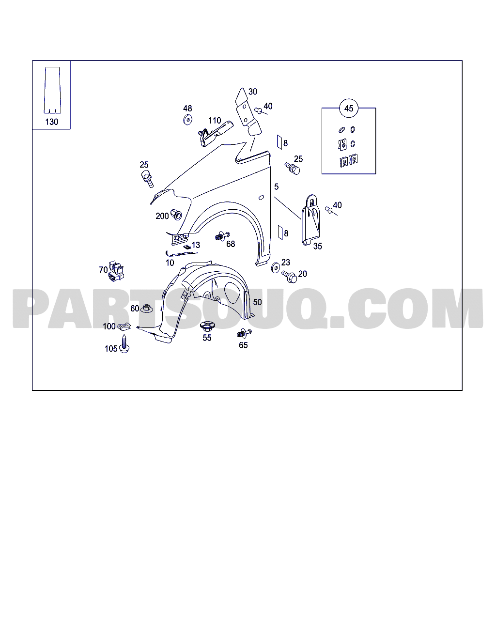 BUMBER/FENDER/ENGINE HOOD | Mercedes-Benz KOMBI Standard