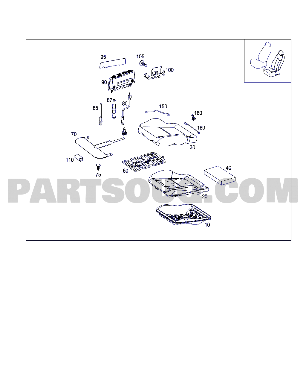 MERCEDES-BENZ C 200 CDI WDD2040011A665991 LEFT SEAT