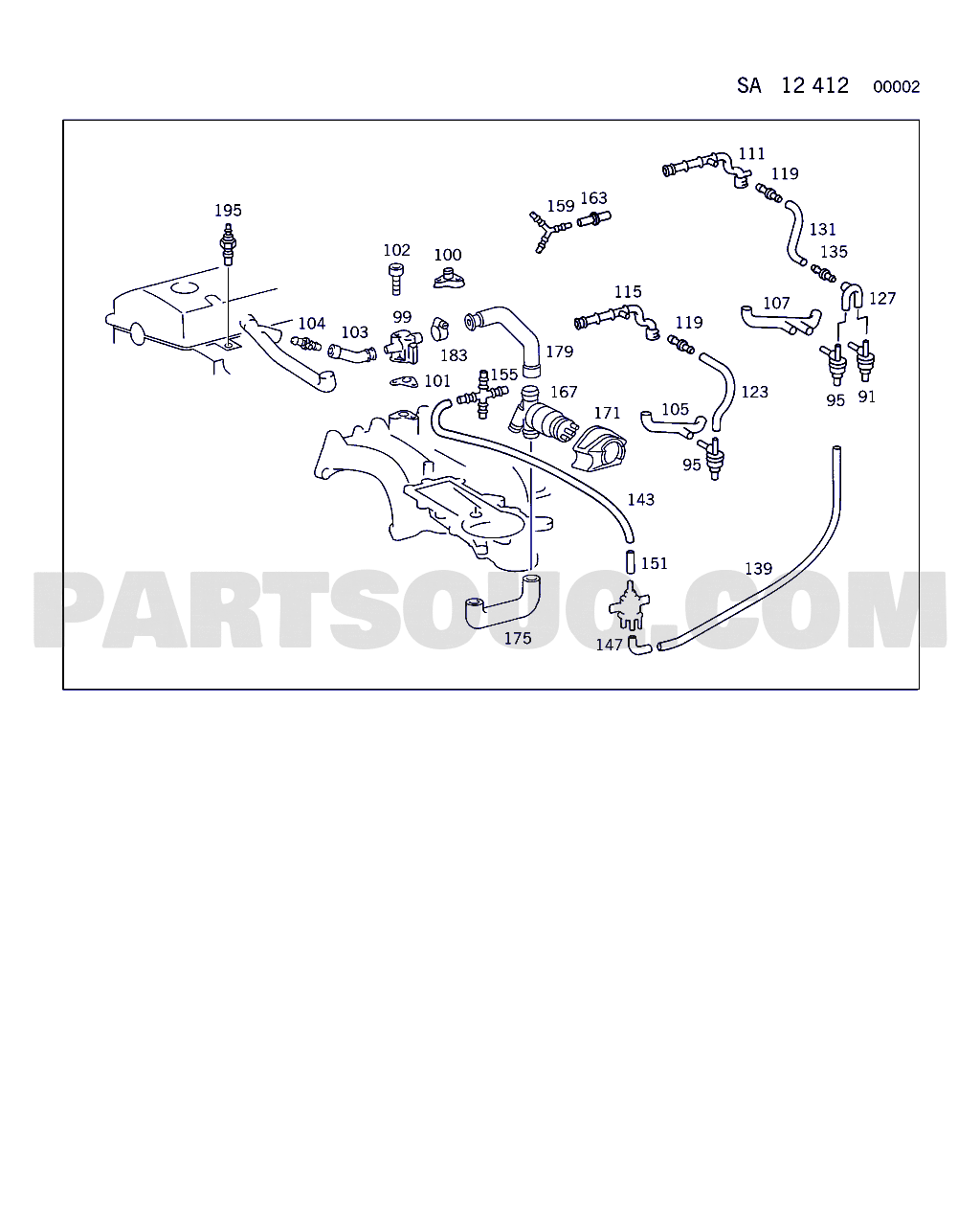 ENGINE PARTS W/AIR CONDITIONER, SEE STANDARD MICROFICHE | Mercedes 