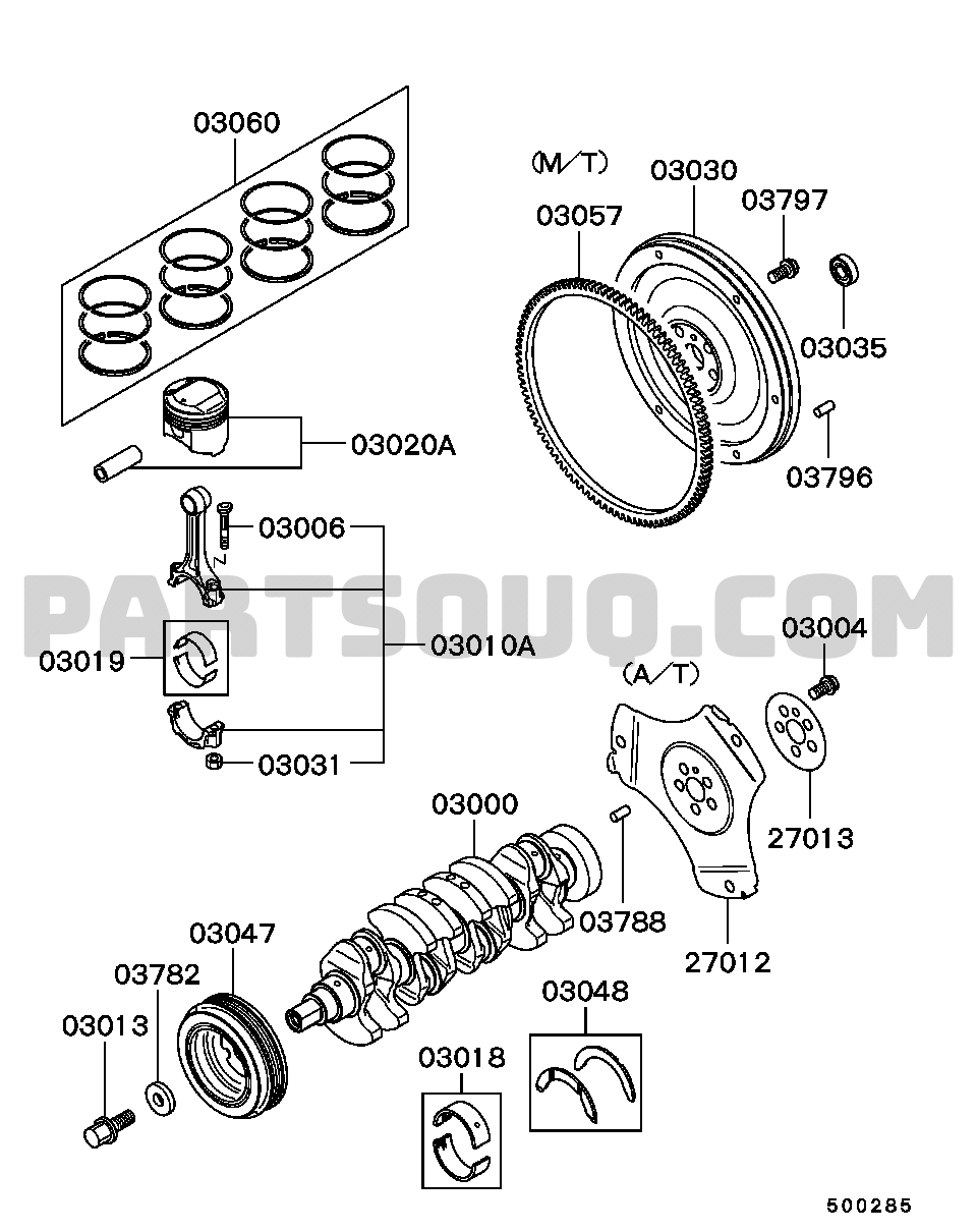 ENGINE - PISTON & CRANKSHAFT | Mitsubishi PAJERO MINI Japan H58A 