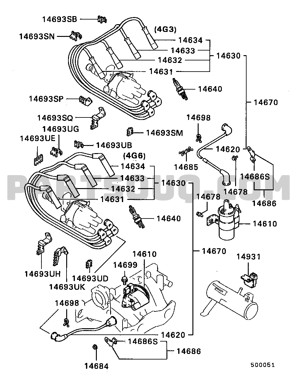 ENGINE ELECTRICAL - SPARK PLUG,CABLE & COIL