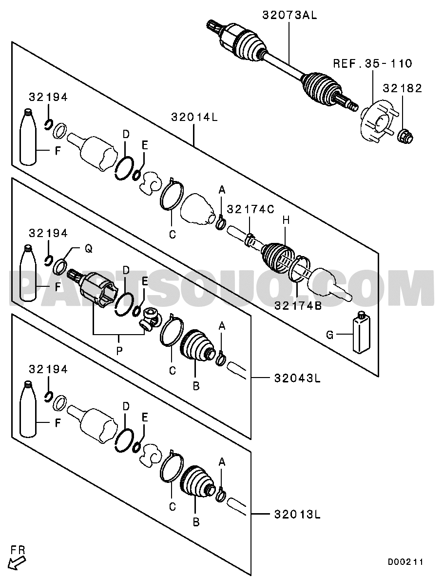 FRONT AXLE - FRONT AXLE DRIVE SHAFT