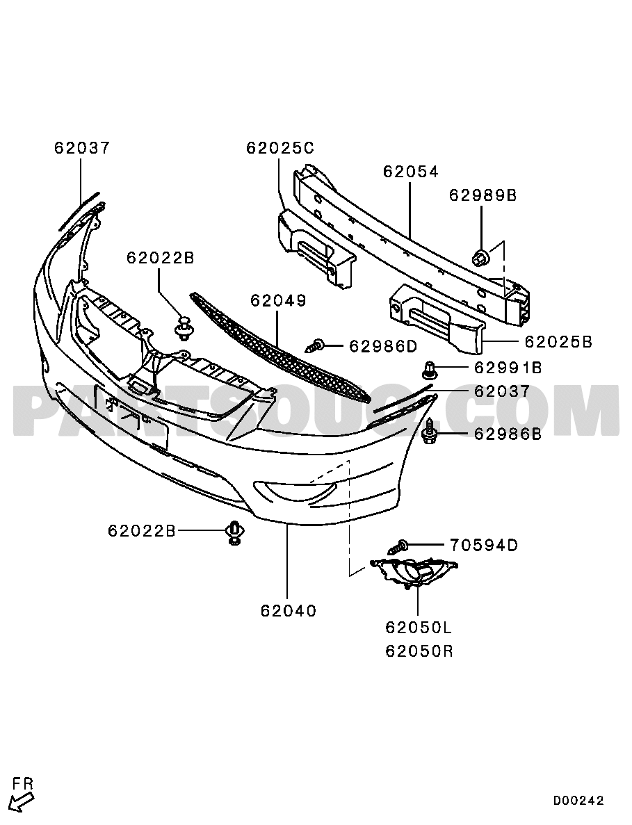 BODY - FRONT BUMPER & SUPPORT