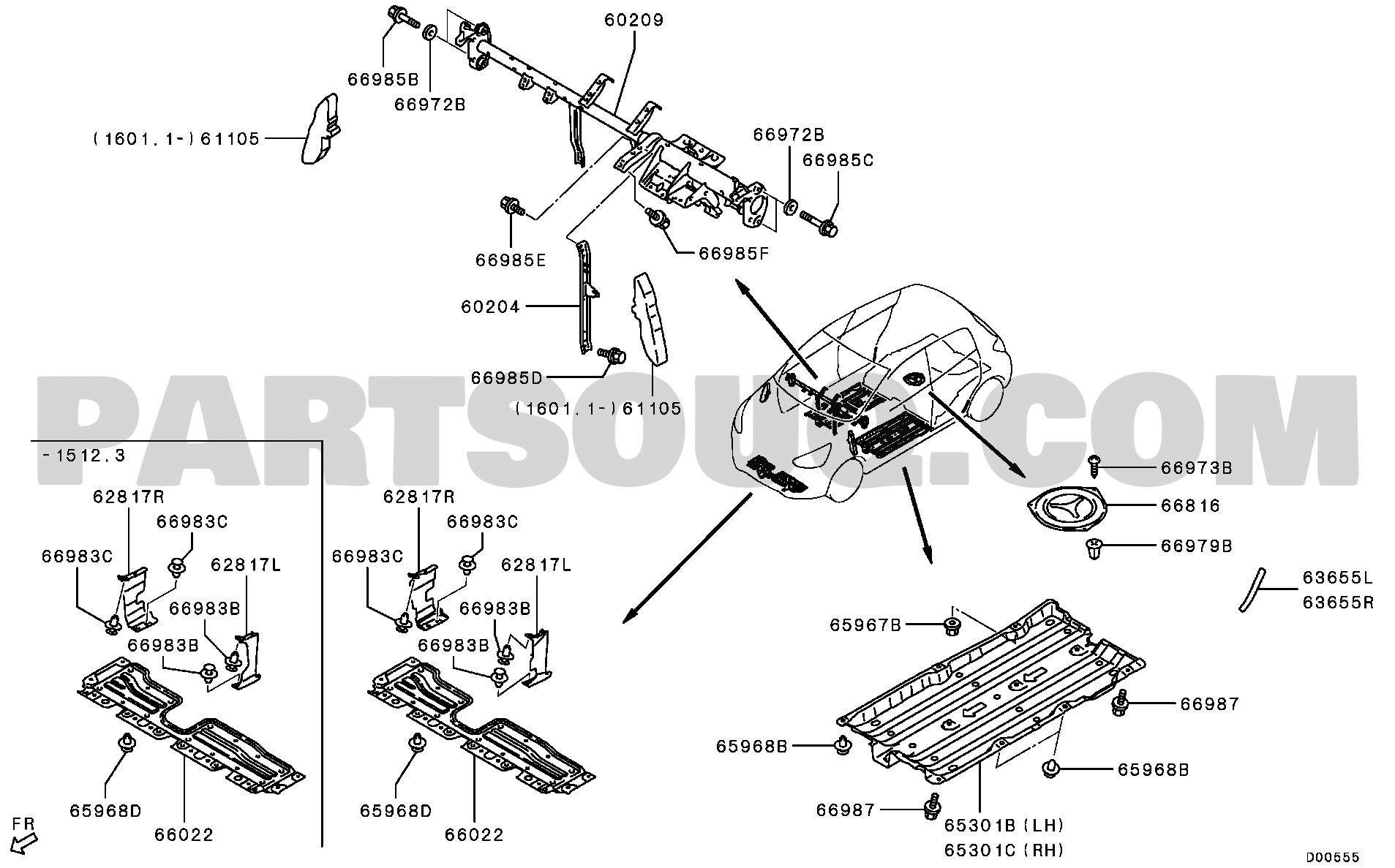 Body | Mitsubishi MIRAGE North America (CANADA) A03A | Parts 