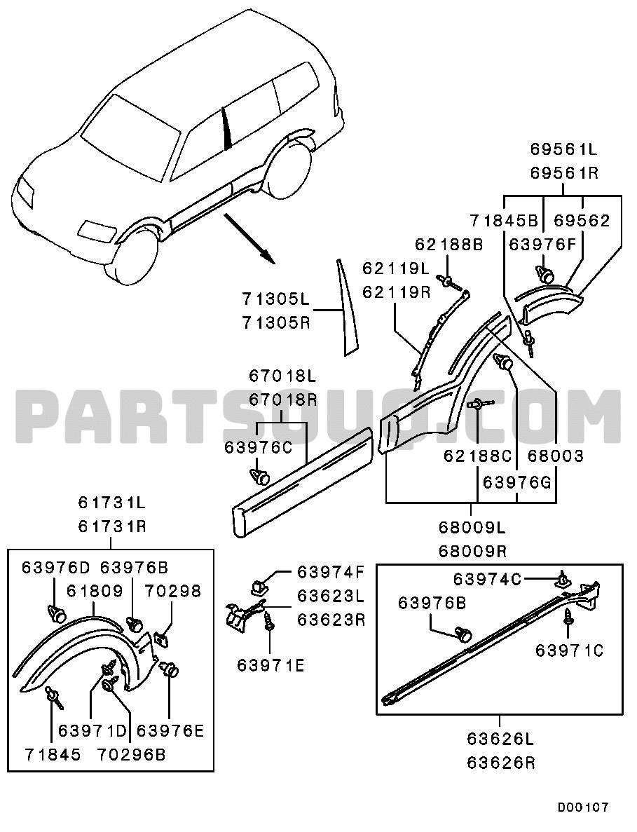 Body | Mitsubishi PAJERO Japan V77W | Parts Catalogs | PartSouq
