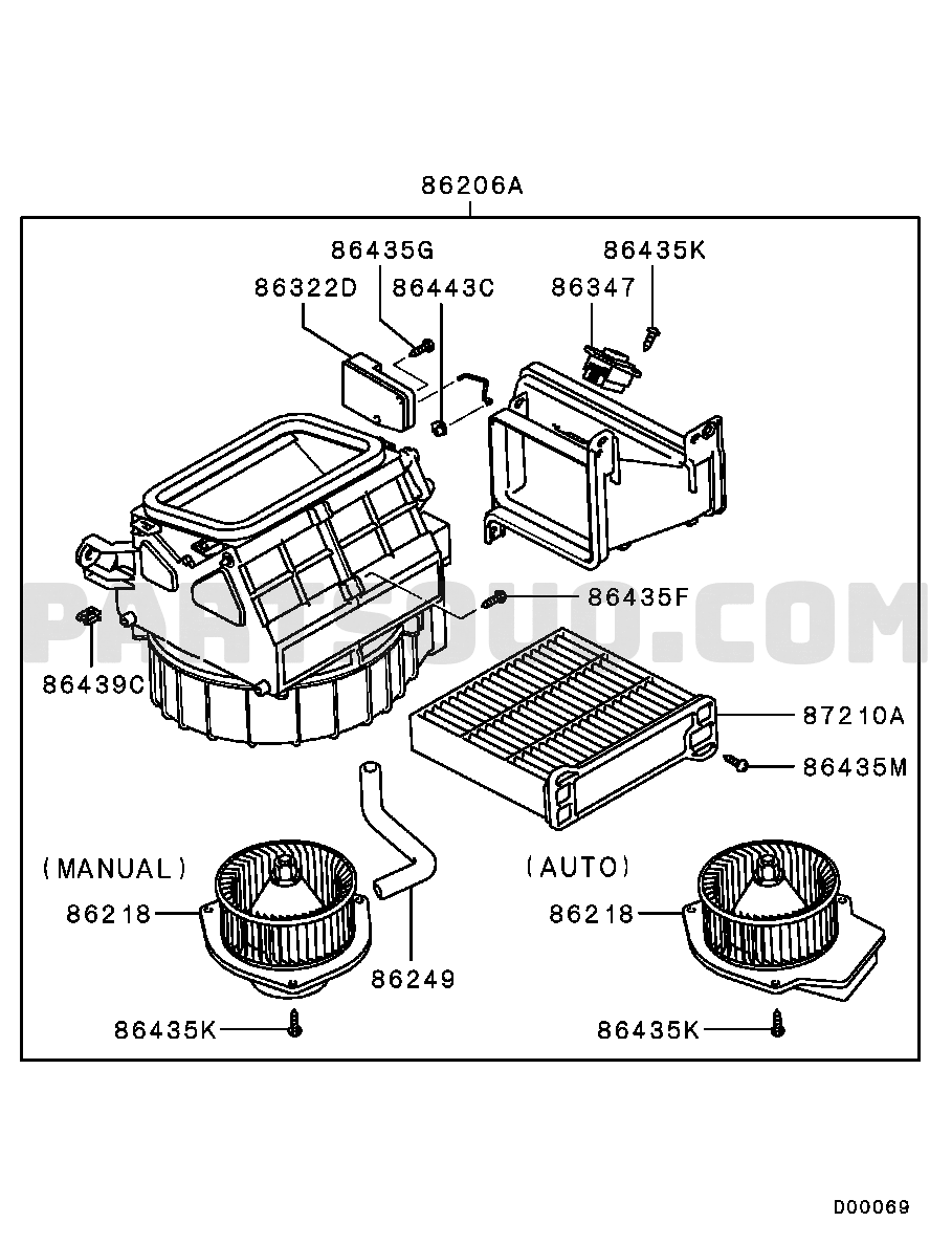 HEATER,A/C & VENTILATION - HEATER UNIT & PIPING