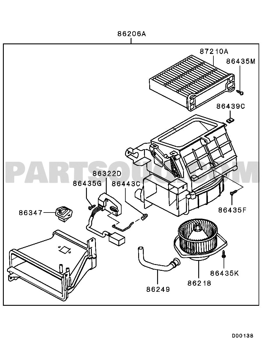 HEATER,A/C & VENTILATION - HEATER UNIT & PIPING
