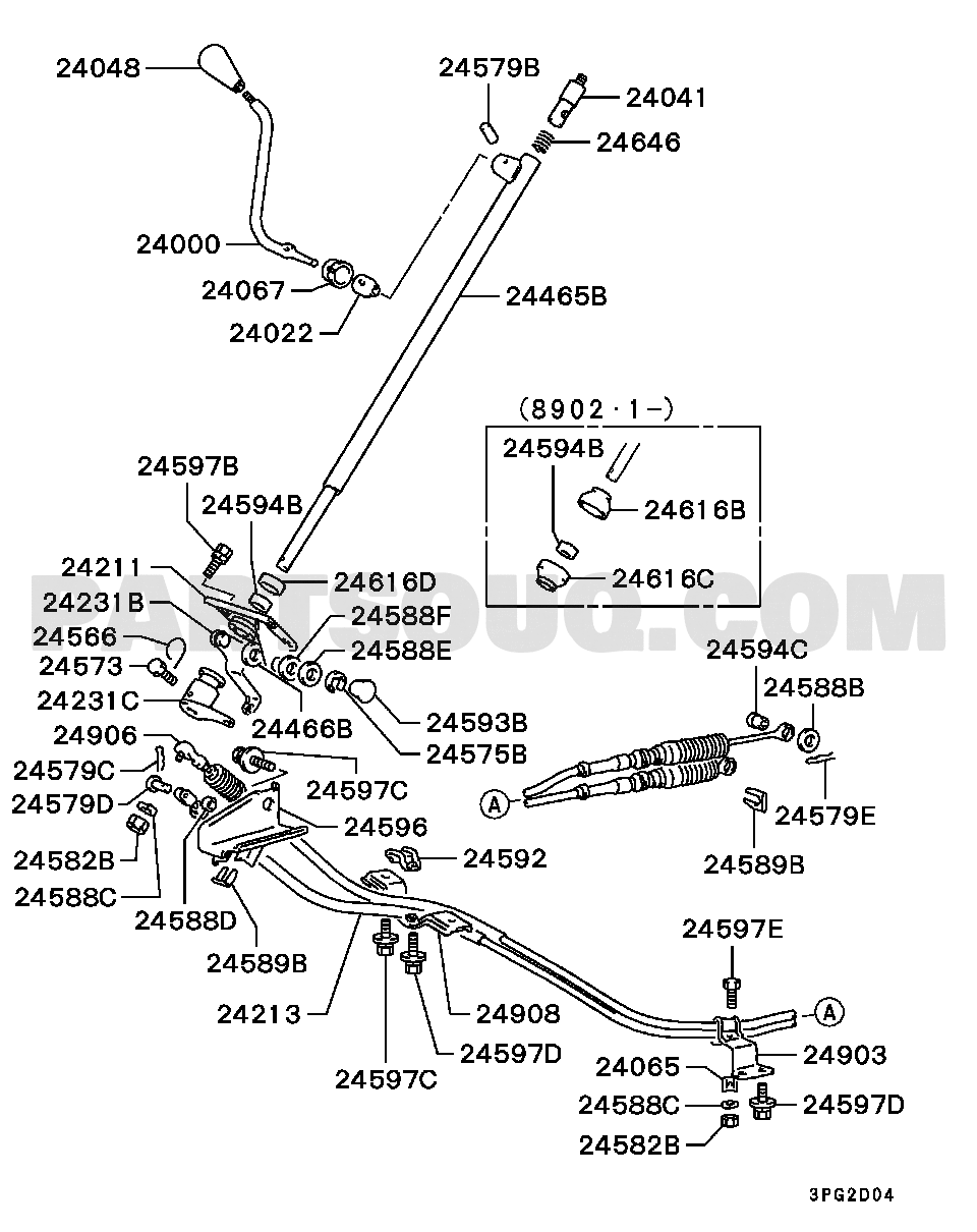 MANUAL TRANSMISSION - M/T COLUMN SHIFT LINKAGE | Mitsubishi L300
