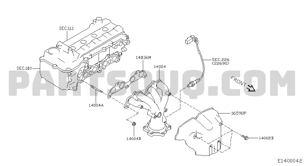 MANIFOLD; EXHAUST PARTS