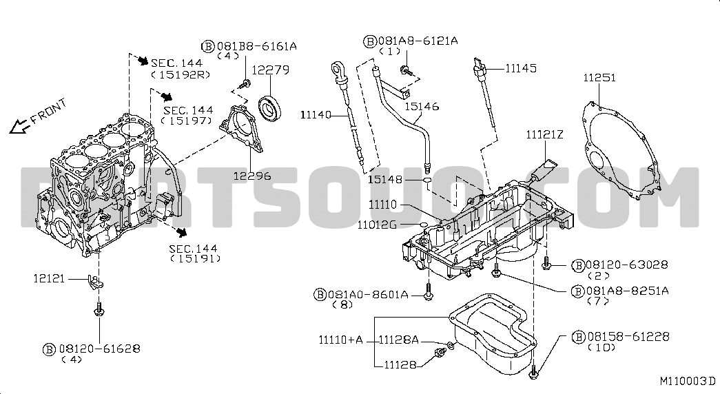 CYLINDER BLOCK & OIL PAN; ASSEMBLY