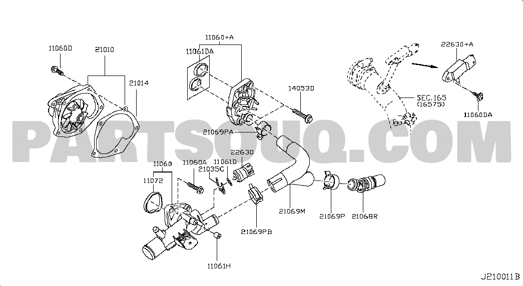WATER PUMP, COOLING FAN & THERMOSTAT | Nissan QASHQAI