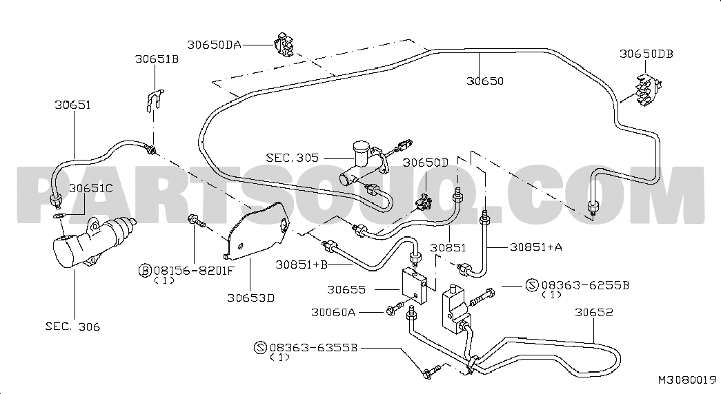 CLUTCH PIPING | Nissan NAVARA 05.2014 K - GRAPHITE(GREY) | Parts 