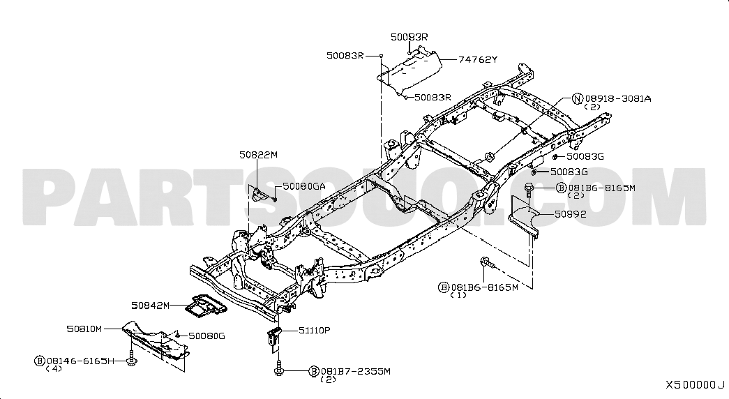 FRAME; FRAME ASSY | Nissan NP300 FRONTIER 07.2018 W - GRAY | Parts 