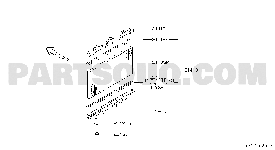 RADIATOR,SHROUD & INVERTER COOLING; RADIATOR; RADIATOR ASSY 