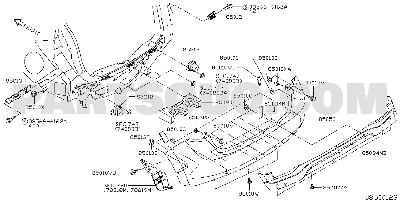 REAR BUMPER; ノート シーギア | Nissan NOTE 09.2012 E12 | Parts 