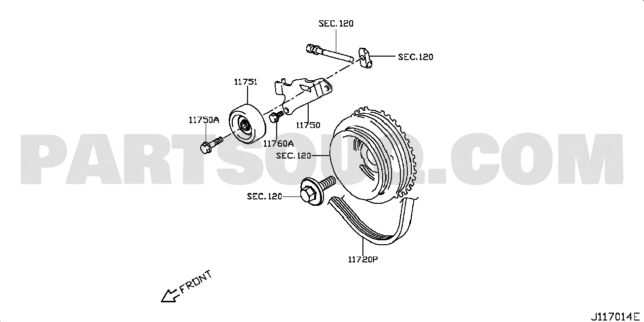 FAN,COMPRESSOR & POWER STEERING BELT; ウオーターポンプベルト 