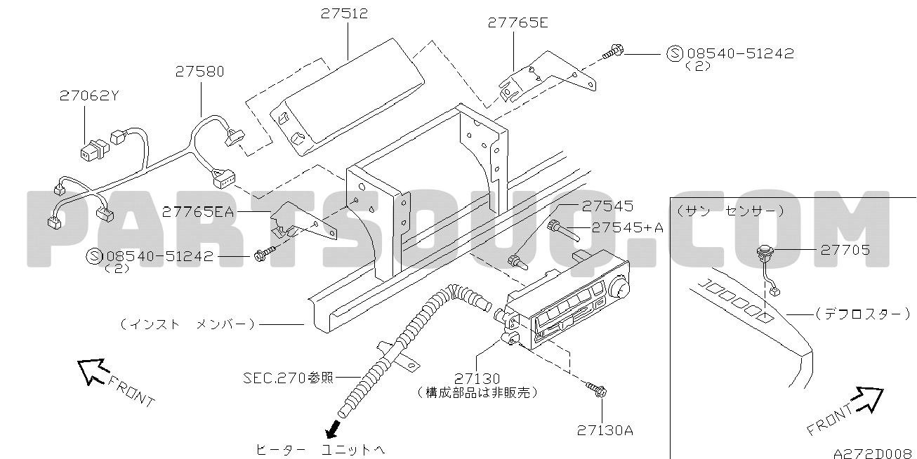 CONTROL UNIT; オート式 フロント コントロール | Nissan ATLAS