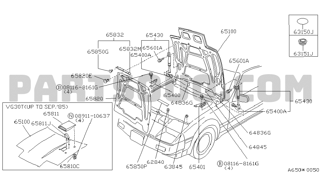 BODY(FRONT,ROOF & FLOOR) | Nissan 300ZX 05.1983 06.1989