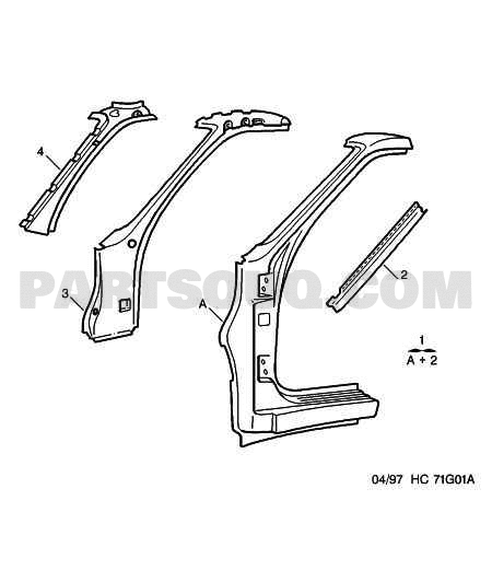 WINLAS Front Or Rear Door Seal For Peugeot 306 Sedan & Station Wagon (4/5 Door) - 9023WL