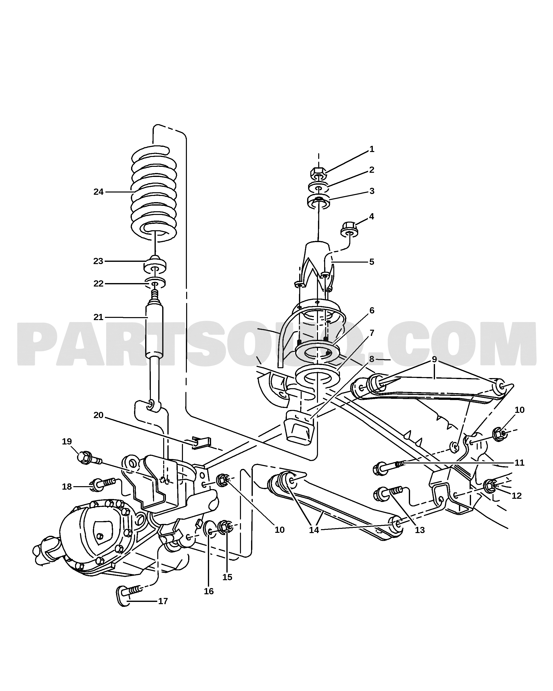 FRONT SUSPENSION, STRUT AND CRADLE | Ram TRUCK RAM TRUCK (MEXICO) CKD ...