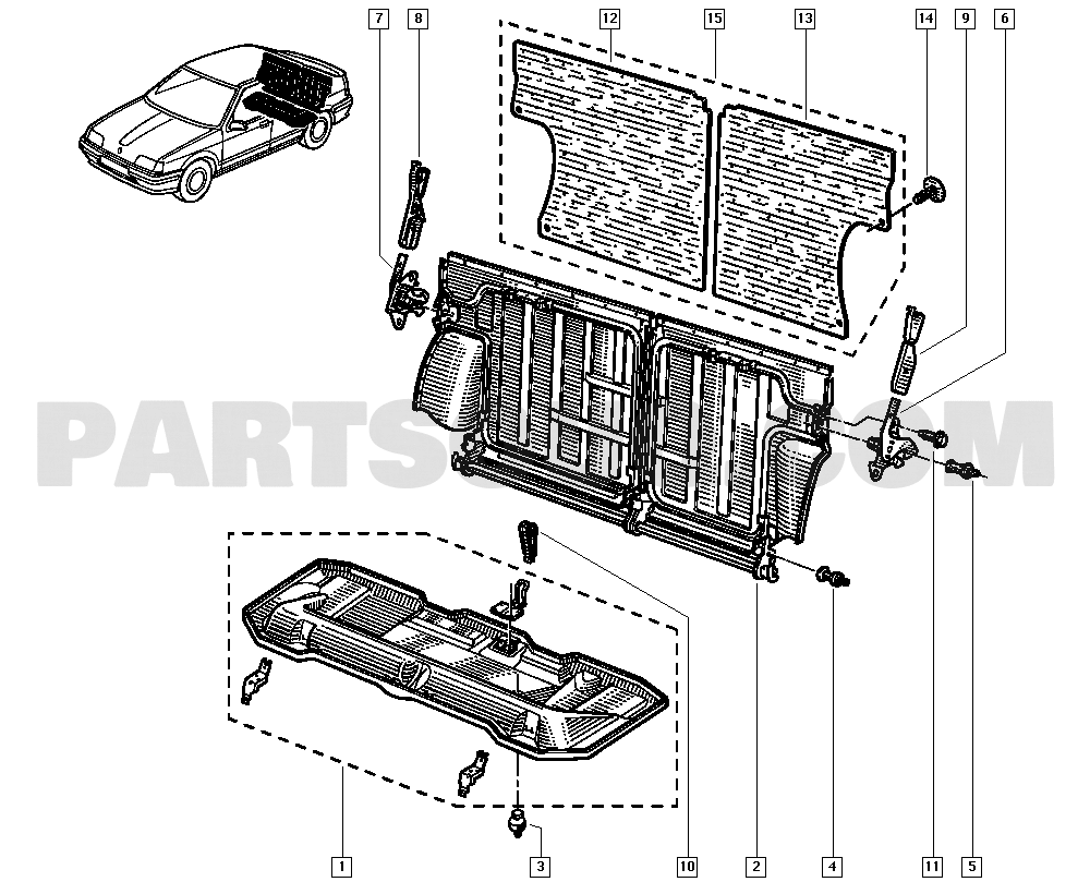 Seat frame | Renault R19 1212 C534 | Parts Catalogs | PartSouq