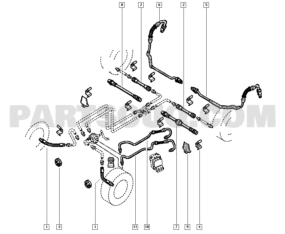 Brake pipes | Renault Scénic I 1272 JA16 | Parts Catalogs | PartSouq