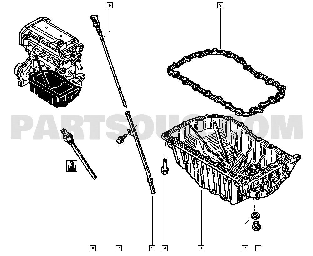 Oil sump | Renault Mégane Coupé-Cabriolet 1275 DA0H | Parts