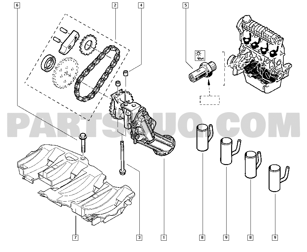 Oil pump | Renault Scénic II 1335 JM15 | Parts Catalogs | PartSouq
