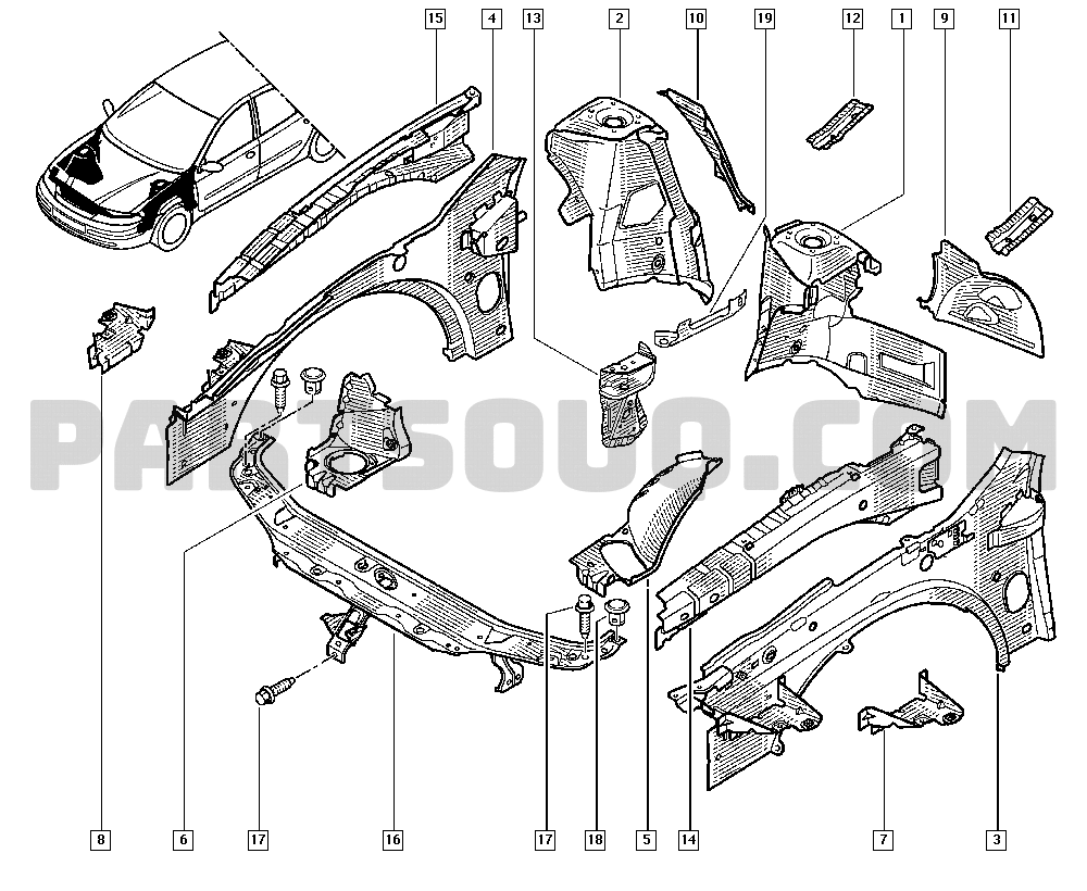 Halter Bremsschlauch Bremsleitung Renault Laguna II / Vel Satis 8200017774