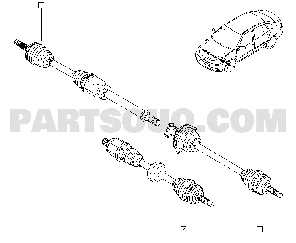 Driveshaft | Renault Symbol-Thalia 1435 LU1B | Parts Catalogs | PartSouq