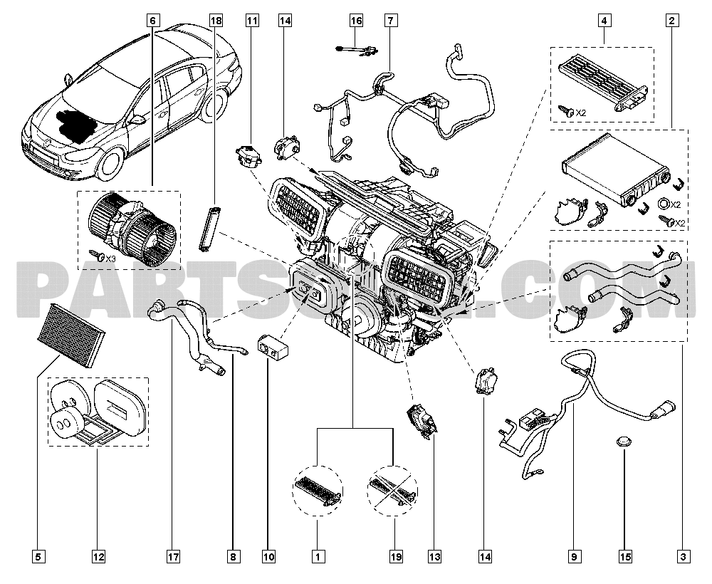 Traction battery cooling | Renault Fluence-Mégane Generation 1438 