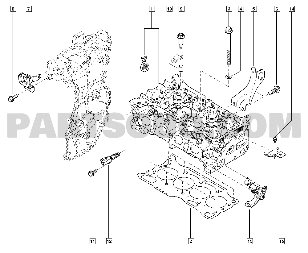 Cylinder head - Valve rocker cover | Renault Logan Sandero II 