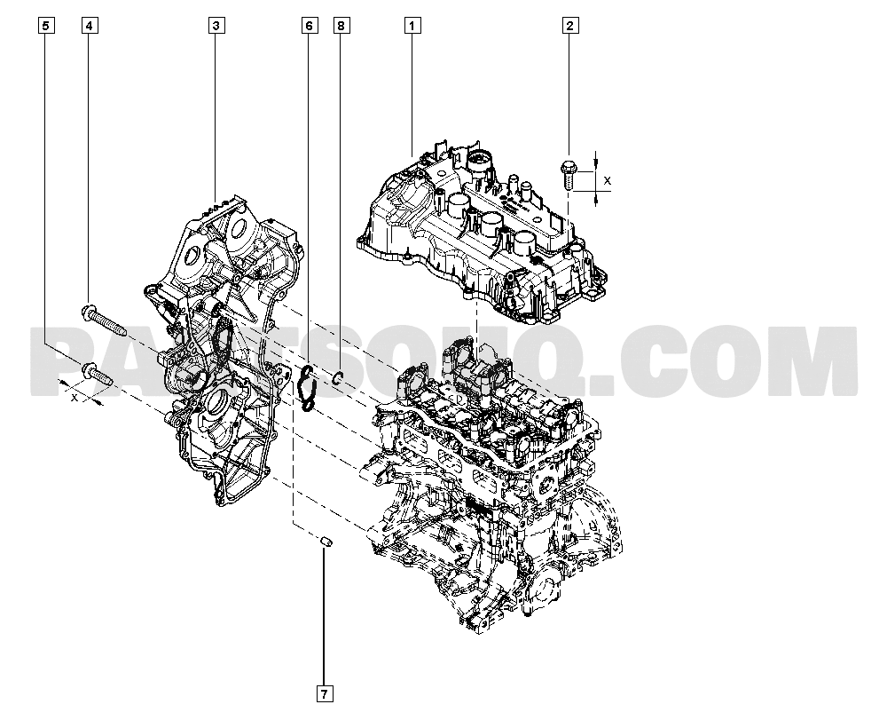 Cylinder head - Valve rocker cover | Renault Logan Sandero II 