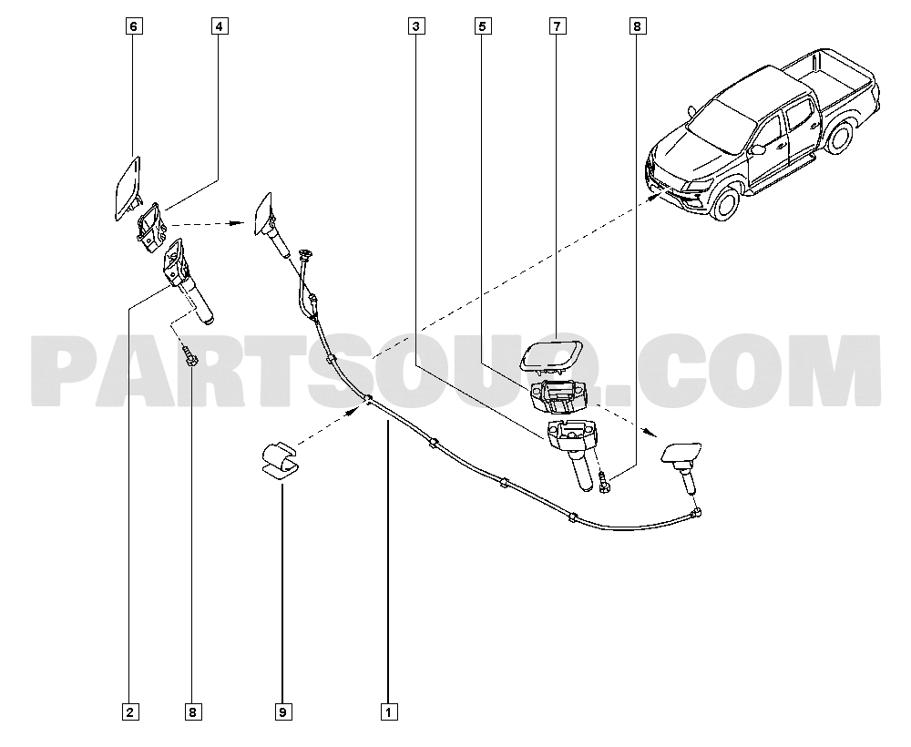 Screen washer reservoir | Renault Alaskan 1811 U3ME | Parts 