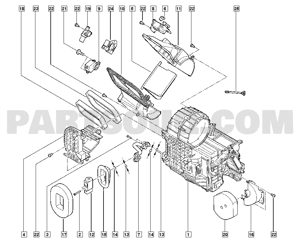 Heater radiator | Renault Koleos 1445 HY0S | Parts Catalogs | PartSouq