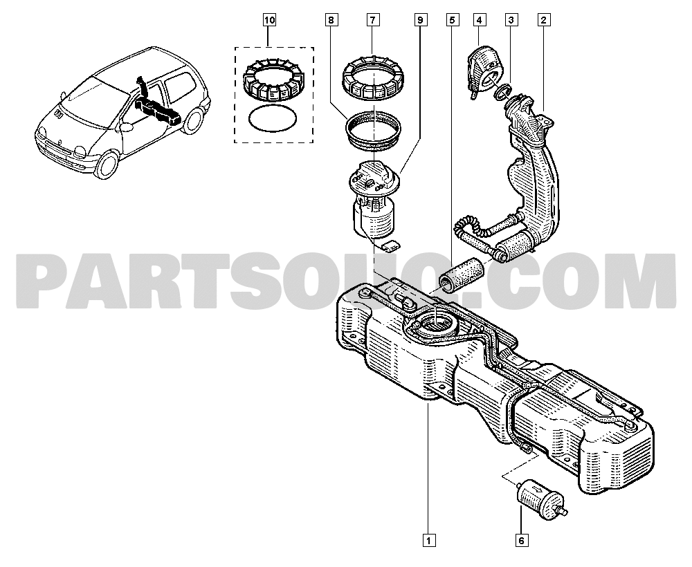 Oppl 60001261 Renault Twingo HB/3 1993-2006 Seitenleisten Stoßleisten Zierleisten Türschutzleisten