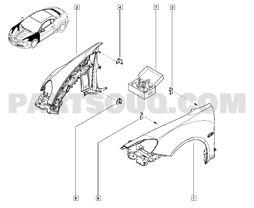 Front wings | Renault Alpine A110 1814 DPMD | Parts Catalogs