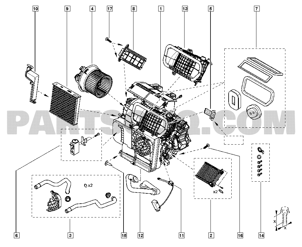 Heater radiator Renault Duster II 1815 HMAB Parts Catalogs PartSouq